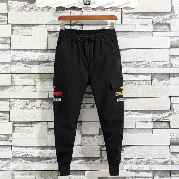 

men's pants sweatpants men plus size casual black white stripe printed fashion cuffed hip hop harem trousers for male