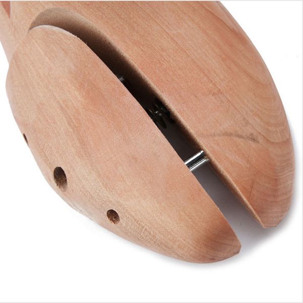 

1 pair shoes trees men's and women's shoe trees twin tube adjustable new zealand pine wood shoe tree #g2, White;pink