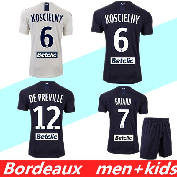 

man kids kit 19 20 girondins de bordeaux soccer jersey 2019 2020 bordeaux maillot de foot briand s.kalu kamano benito football shirts, Black;yellow