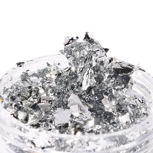 

1*flicker powder nail art decorations new manicure foil glitter powder nail sticker art decorations gel polish, Silver;gold