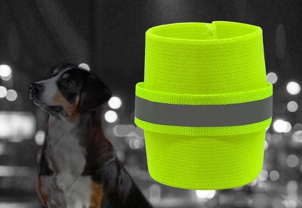 

2pcs reflective wrist band pets safety leg wraps glow in the dark dogs walking legs bands high visibility pet supplies