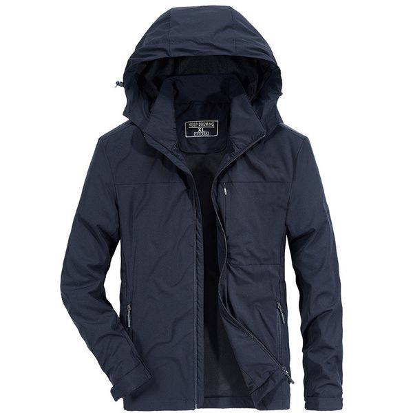 

mens designer business casual hooded quick-drying jacket 88033, Black;brown