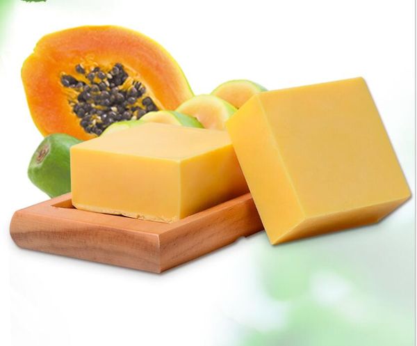 

природный таиланд green papaya отбеливание мыло ручной работы отбеливание уход за кожей удалить угри увлажняющий очищающая ванна мыло 100г