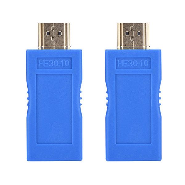 

2pcs 1080p to rj45 over cat 5e/6 network cable extender converter hdmi signal tx / rx adapter