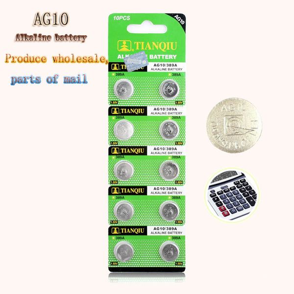 

500 pcs поставка фабрики оптовая ag10 кнопки батареи lr726 397 396a sr726 196 sr59w sr726sw 1.5v alkaline для дозора игрушки доступное