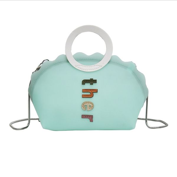 

ladies mini cartoon crossbody handbags women's chain jelly package cute candy color bag shell pvc transparent pouch coin purse