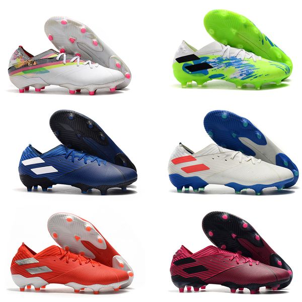 

mens soccer shoes nemeziz 19.1 fg soccer cleats messi football boots tacos de futbol, Black