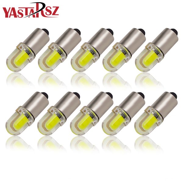 

car styling 10x t11 12v 363 ba9s cob round 3d led t4w 2 smd car license plate light turn signal bulb parking door lamp white
