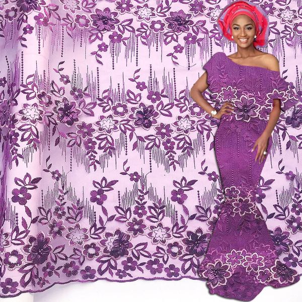

latest african lace fabric 3d applique stones lace materials beaded french mesh lace fabric for wedding dresses, Black;white
