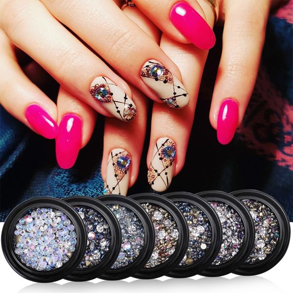 

3d rhinestones nail art decoration diverse diy gems new charming mix nail art decoration rose jewelry gel glitter, Silver;gold