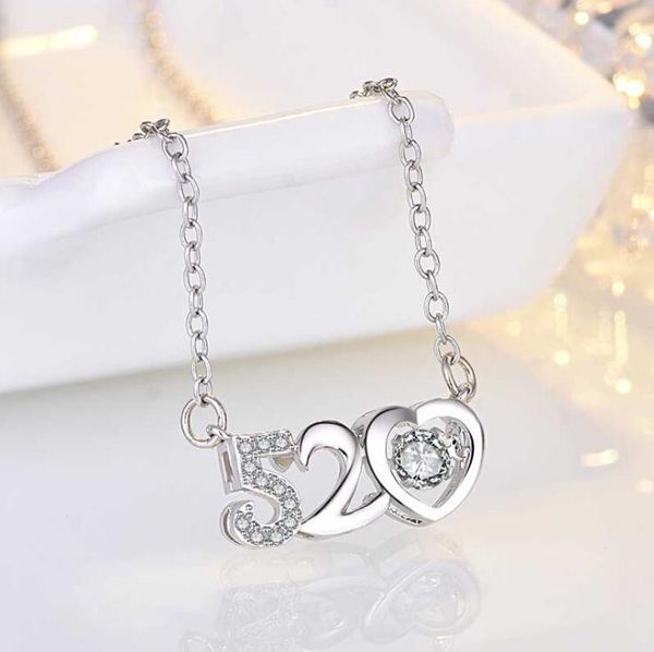 

wholesale torque 2020 love dual circle 520 pendant rose gold silver color necklace for women vintage collar costume jewelry, Golden;silver