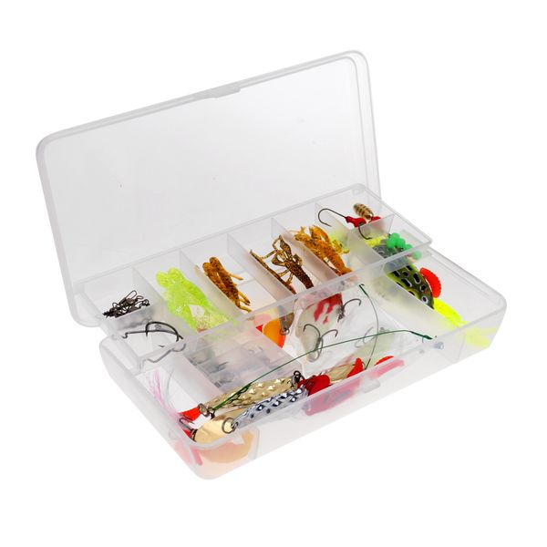 

soft and hard fishing lures bait tackle mini jig head spinnerbaits box set