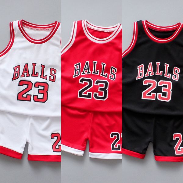

2019 children's summer wear basketball sports breathable pants suit basketball pants set vest shorts suit mufurui
