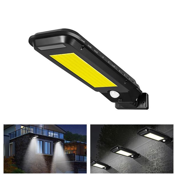 

led солнечный свет стены на открытом воздухе водонепроницаемый pir датчик движения солнечный сад садовый забор освещение