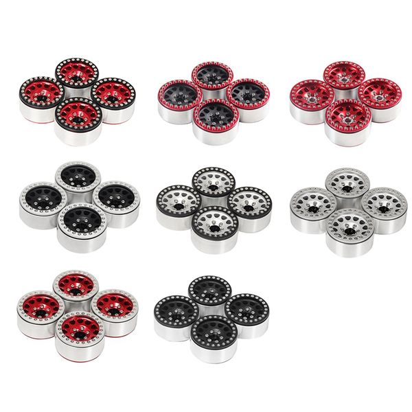 

4 pcs 1/10 climbing vehicle 1.9 inch general metal wheel hub 24 peach heart hole