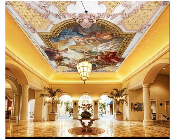 

custom p wallpaper 3d ceiling murals wallpaper hd european character oil painting living room l lobby zenith ceiling mural