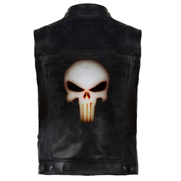 

hip hop outerwear vests leather pu vest men leather sleeveless jackets punk rock waistcoat hiphop coats harajuku cool streetwear, Black;white