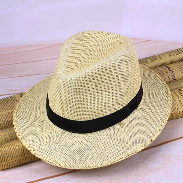 

мђжин оломенна панама Ѭђной Ѭабо cowboy cap summer beach пђееви sunhat ser88, Blue;gray