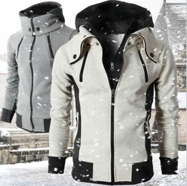 

luxury mens designer jackets autumn winter new brand coats jacket scarf collar fashion hooded men outwear parkas size s-3xl wholesale, Black;brown