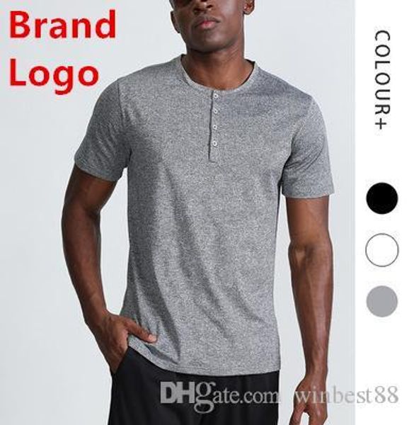 

good quality lycra fiber canana brand yoga clothes have logo breathable men's tees man's yoga joggings running sports fitness t-sh, White;black