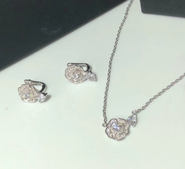 

uxn405 full gem star pendant necklace valentine eye zircon item round female, Silver