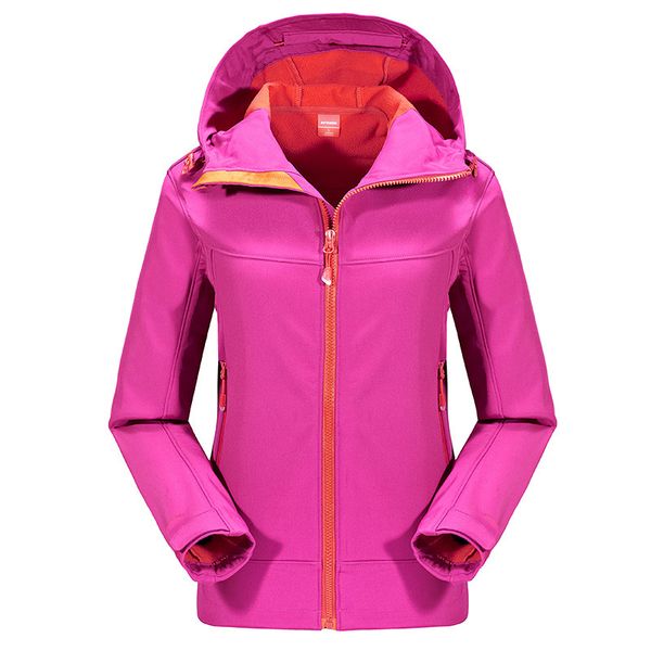 

winter women's softshell fleece windbreaker outdoor sportswear hiking trekking camping skiing female jackets, Blue;black