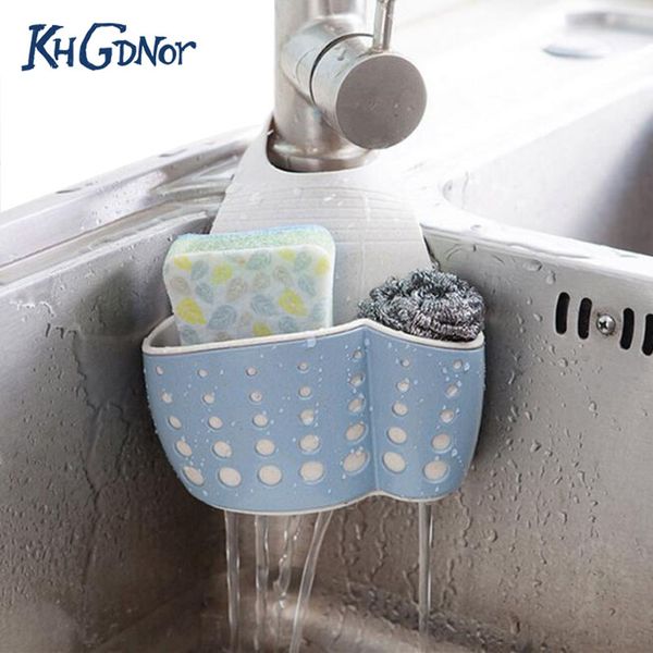 

khgdnor hanging sponge draining basket sink soap sponge holder rack wheat straw storage basket for cleaning brush