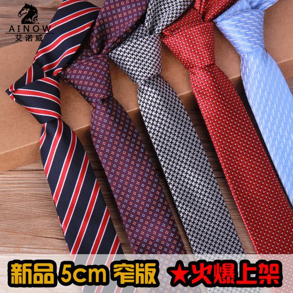 

10 style brand polyester mens ties neckties 5cm 2015 jacquard slim ties formal social event lot, Blue;white