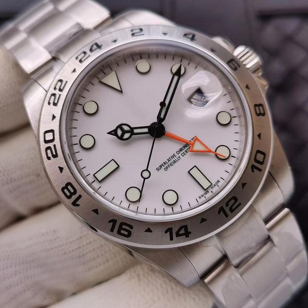 

men's automatic mechanical watch for the men's watches men 40mm sterile dial mineral glass stainless steel bracelet delivery, Slivery;brown