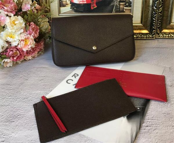 

new 3 pcs set classic fashion women designger handbags genuine cowhide leather laser hardware crossbody shoulder chain bags wallet card bag
