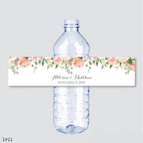 custom name wedding water bottle labels girl birthday party peach flower custom water bottle labels belts for dresses banquet chair covers from caley wedding water bottle labels