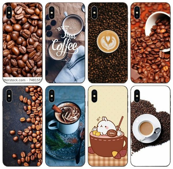 

[tongtrade] simple lovely chocolate and coffee case for iphone 11 pro x xs max xr 8s 7s 6s 5 galaxy j6 honor 7a pro sony xperia xa 1pcs case
