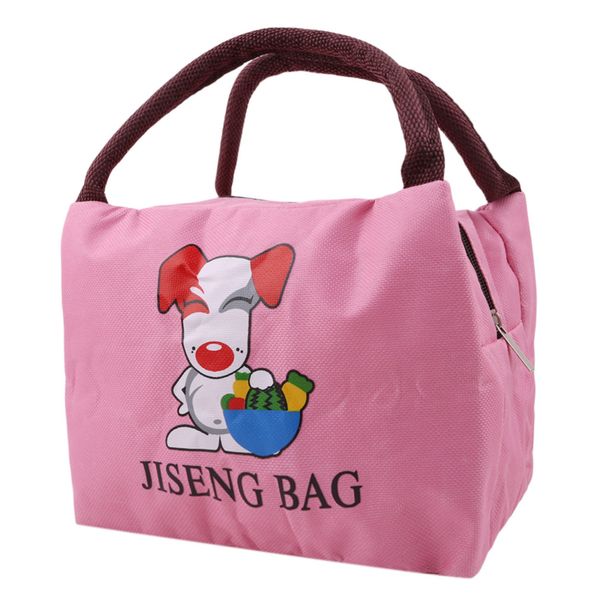 

new fashion print lunch bag large capacity lunch bag portable school picnic box, Blue;pink