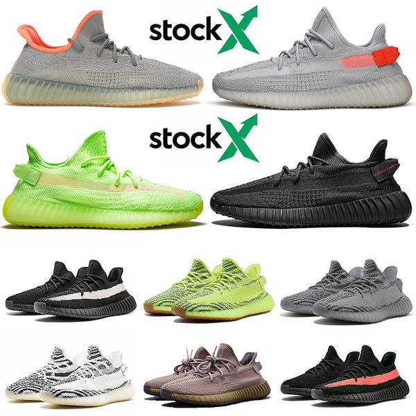 

size 48 kanye west running shoes for mens womens static sneakers desert sage tail light earth cinder fashion reflective designer trainers, White;red