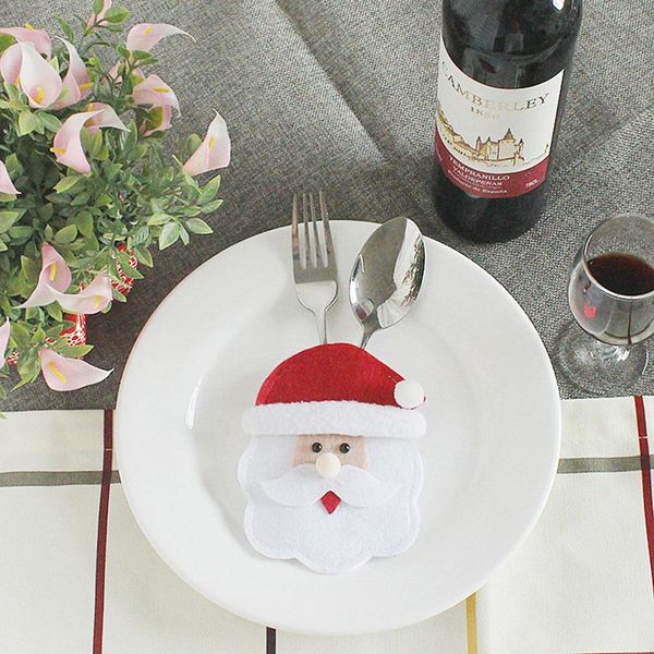 

christmas decorations decoration tableware fork knife holder bag dinner home, el, restaurant, etc table pocket