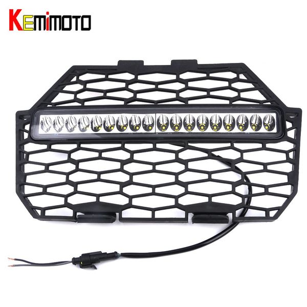 

kemimoto for polaris rzr xp 1000 xp4 1000 rzr-4 900 rzr 900 turbo rzr-xc rzr-s front grill with led light bar black 2014 2015