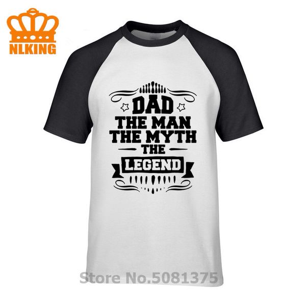 

2019 funny letters dad the man the myth legend printed goku papa t shirt 100% cotton summer casual men o-neck tshirt tee, White;black