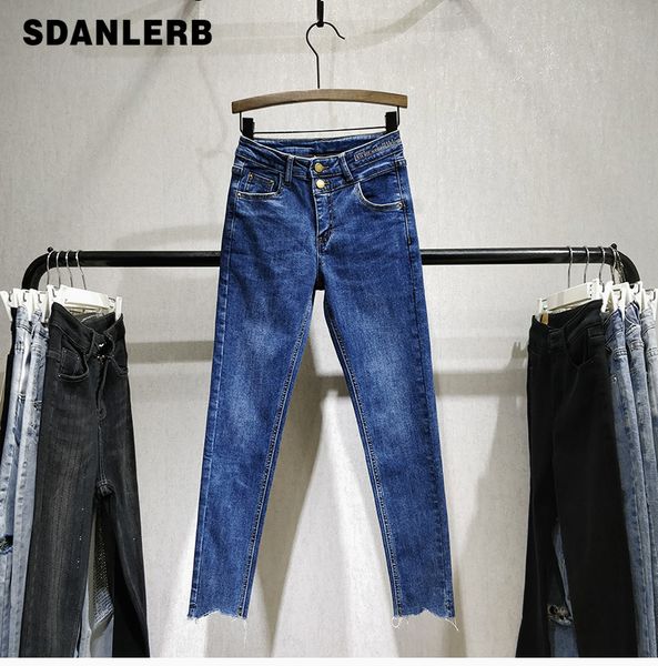 

плюс толстый бархат slim-fit джинсы женская 2019 новый зима теплая stretch брюки джинсовая карандаш брюки женские все матча blue jeans