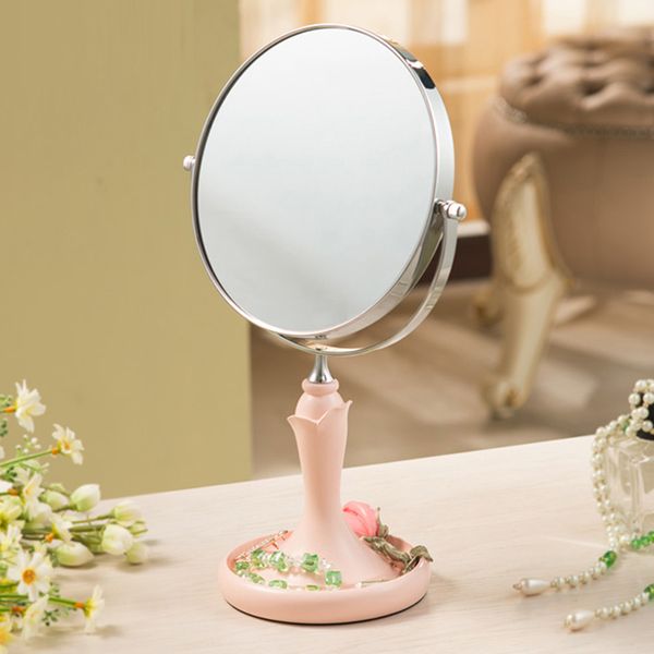 

portable women beauty makeup mirror normal and magnifying double-sided mirror