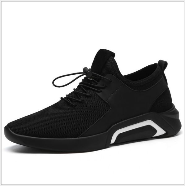 

running shoes for men summer sneakers breathable mesh outdoor sport shoes men increase black upper lace up male