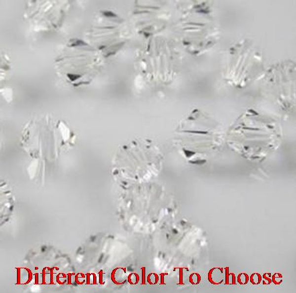 

4mm 6mm 3mm 1000pcs/lot strand bicone faceted glass cuts looses crystal beads colored mixed size white whyu67