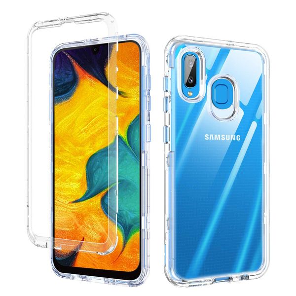 Para Samsung A30 Caso Limpar Defender Case tampa do telefone 3in1 pesado Proteção Dever de corpo inteiro para Samsung Galaxy A50 A20 A50s A30s