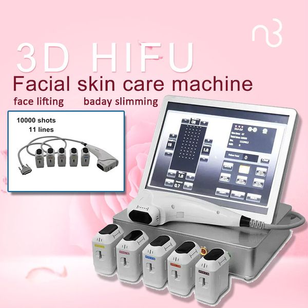 

2020 tightening facial and body 3d 2d hifu skin tightening face lifting body slimming high intensity focused ultrasound machine ce
