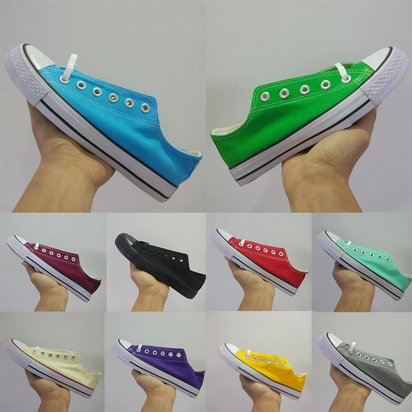 

With Box Multi Colour Original Lime green Yellow Red Canvas 2019 Designer Casual Shoes For Mens Womens Luxury Flat Skate Trainers Golf Shoes