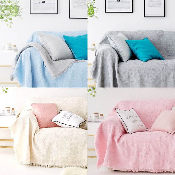 

modern solid white tassel throw blanket thicken knitted soft blankets for bed sofa travel plane sofa cover home textile cobertor
