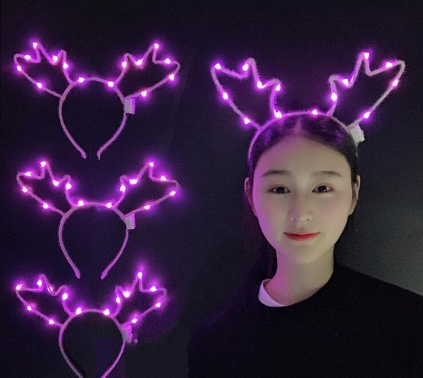 

hairband for party hair accessories new luminous antlers headband christmas headband concert lighting tiara scenic night market jj19828, Silver