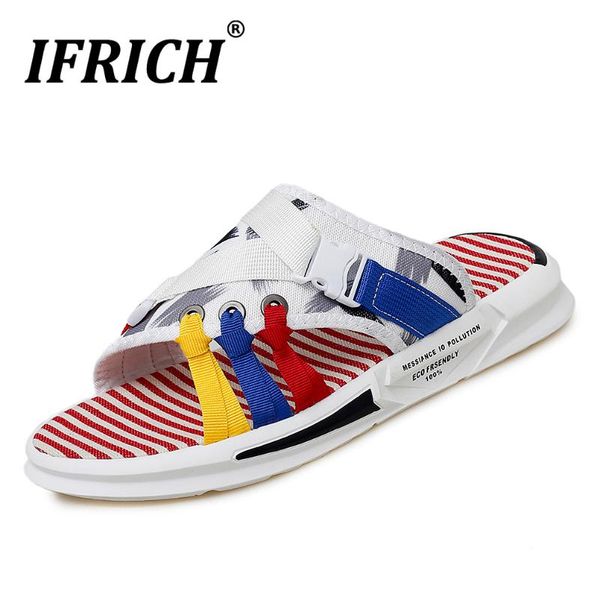 

selling men beach slippers summer casual shoes for men buckle strap slippers man breathable comfort, Black
