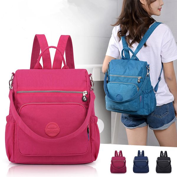

2019 women multifunction school nylon bags mochila travel fitness bag rucksack trekking large capacity gym backpack