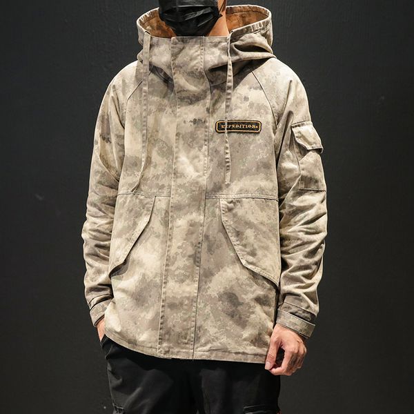 

new camouflage clothing men's tactical men jacket cotton clothes casual hooded large size 5xl outdoor camouflage jacket, Black;brown