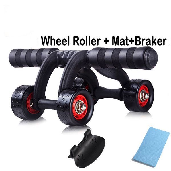 

4 wheel power ab abdominal roller wheel for belly/waist/arms/legs workout fitness gym exercise body building